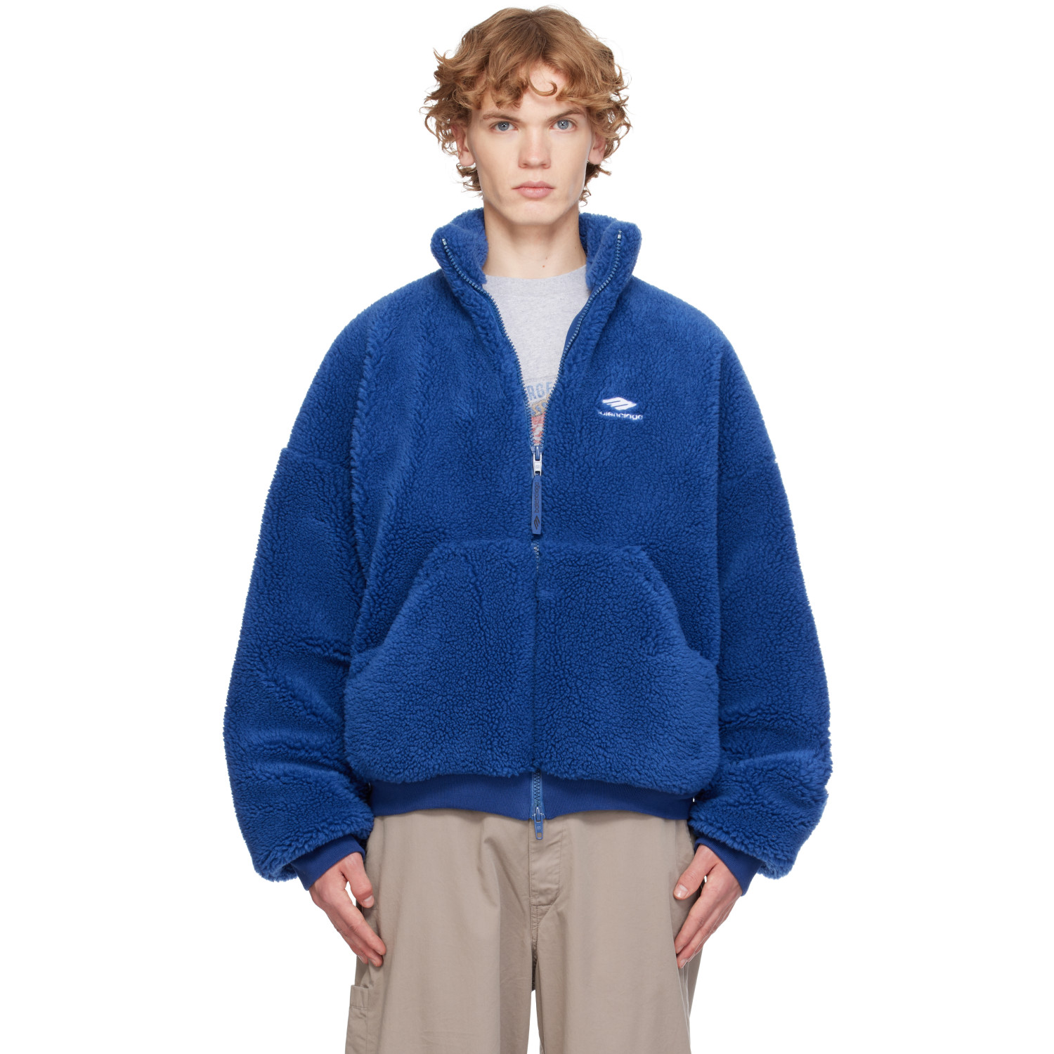Balenciaga Blue Zip-Up Jacket