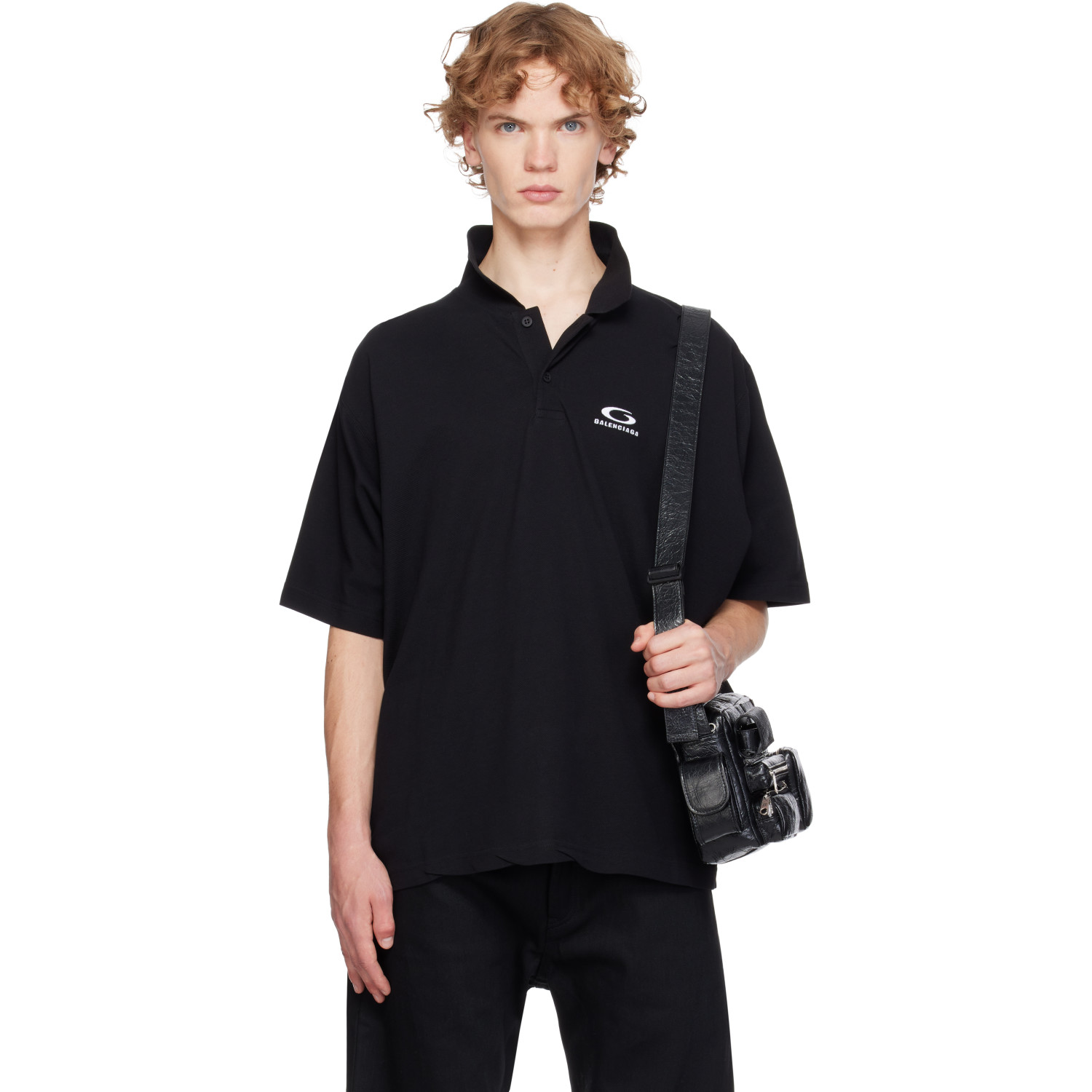 Balenciaga Black Laurel Classic Regular Polo