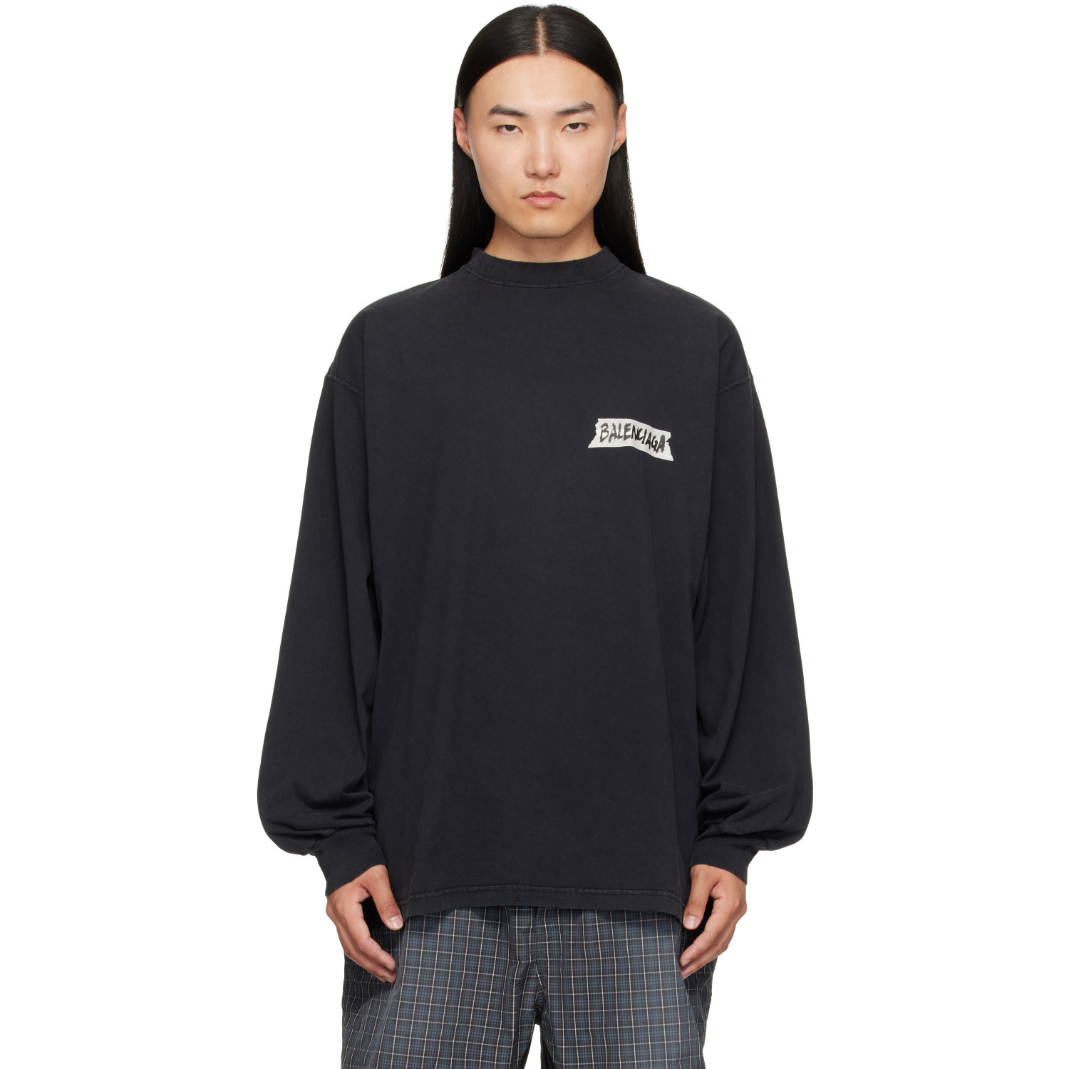 Balenciaga Black L/S Large T-Shirt