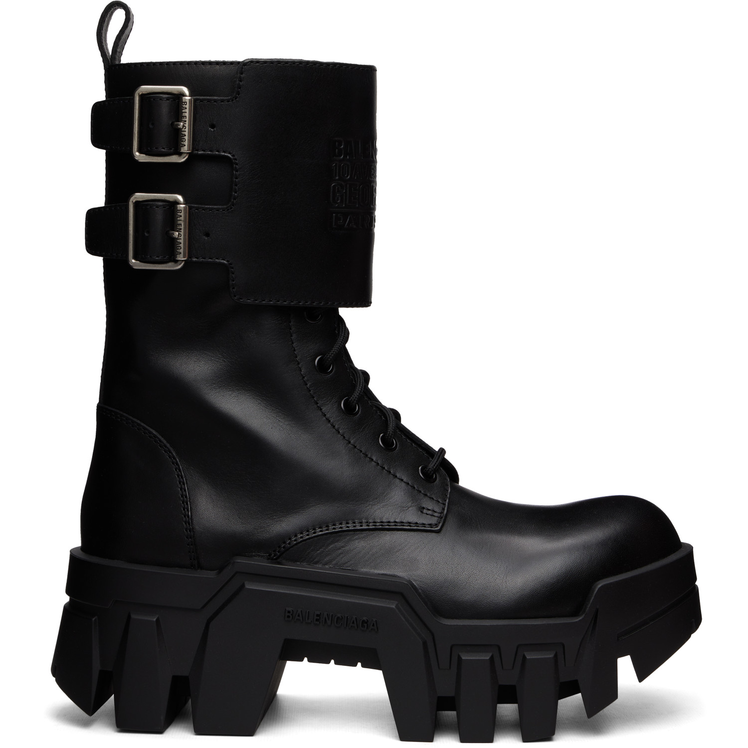 Balenciaga Black Bulldozer Combat Boots