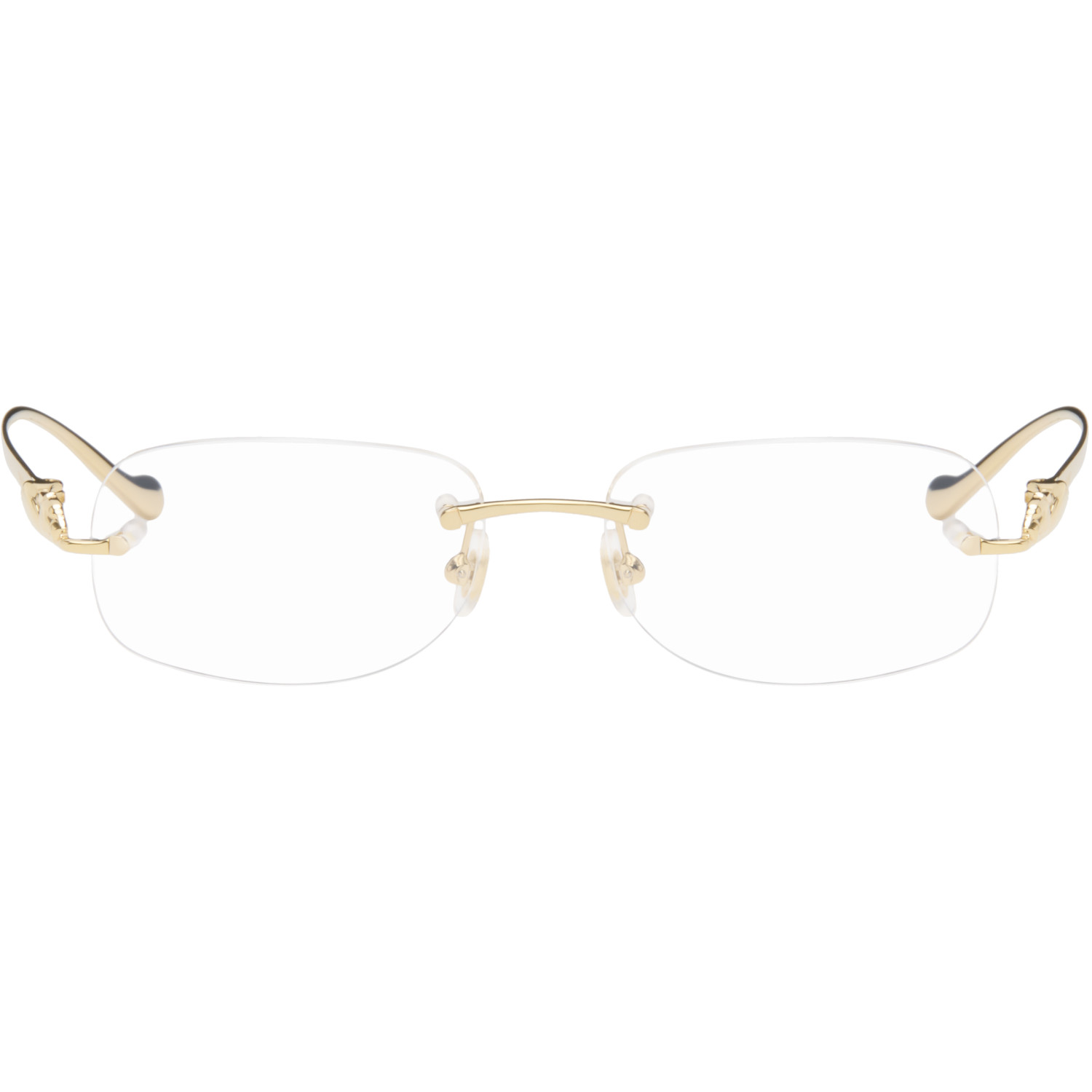 Cartier Gold Rimless Panther Glasses