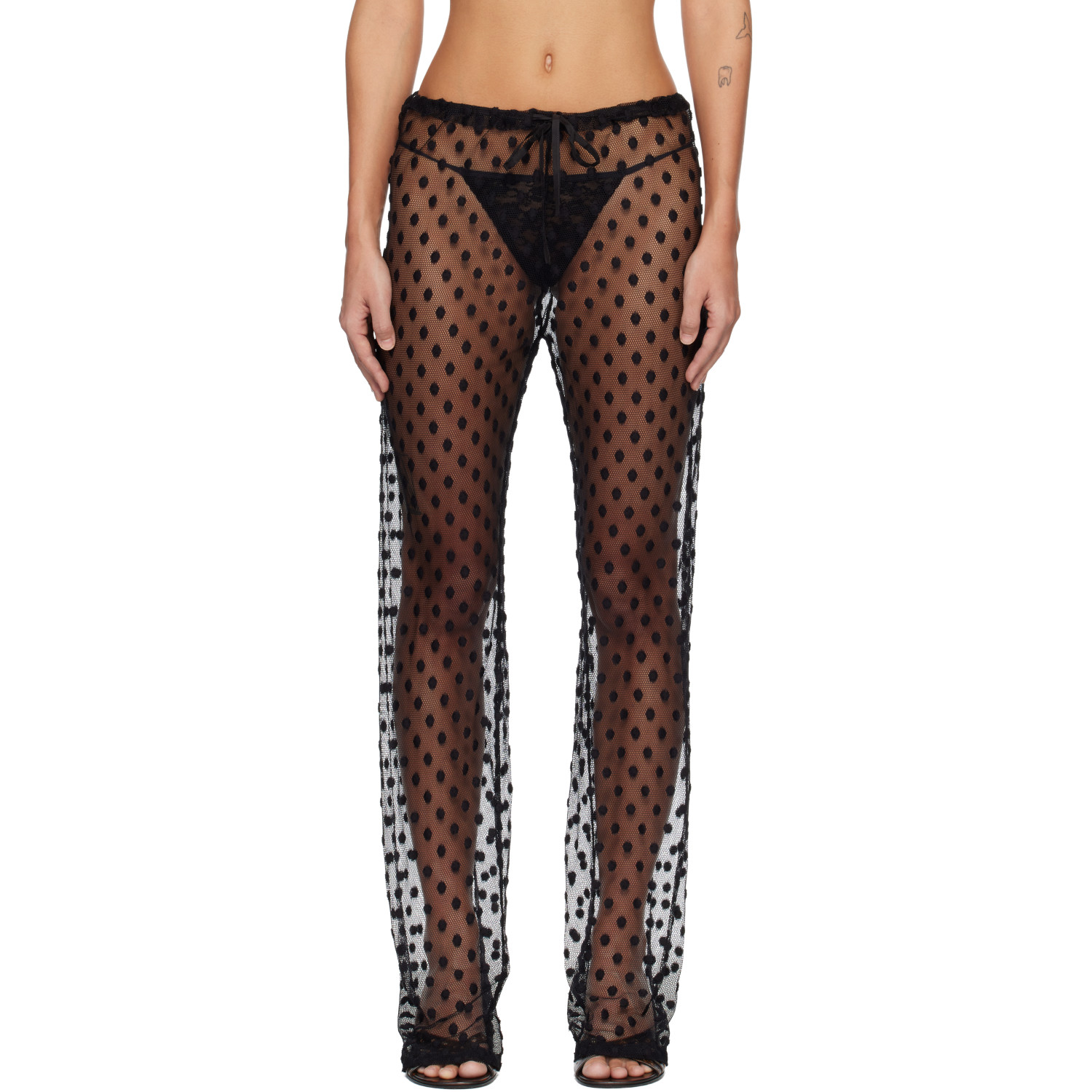 Dries Van Noten Black Elasticated Trousers