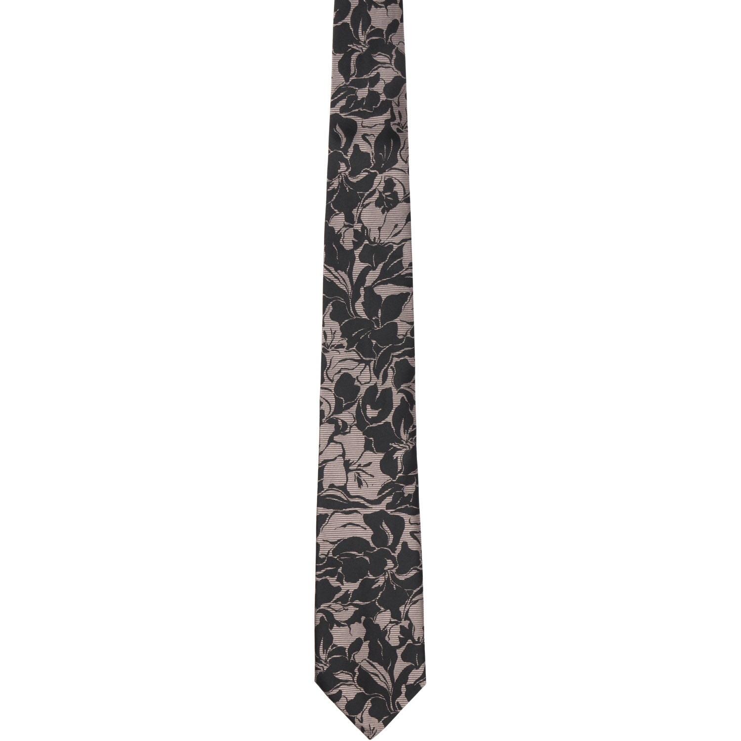 Dries Van Noten Purple & Black Printed Silk Tie