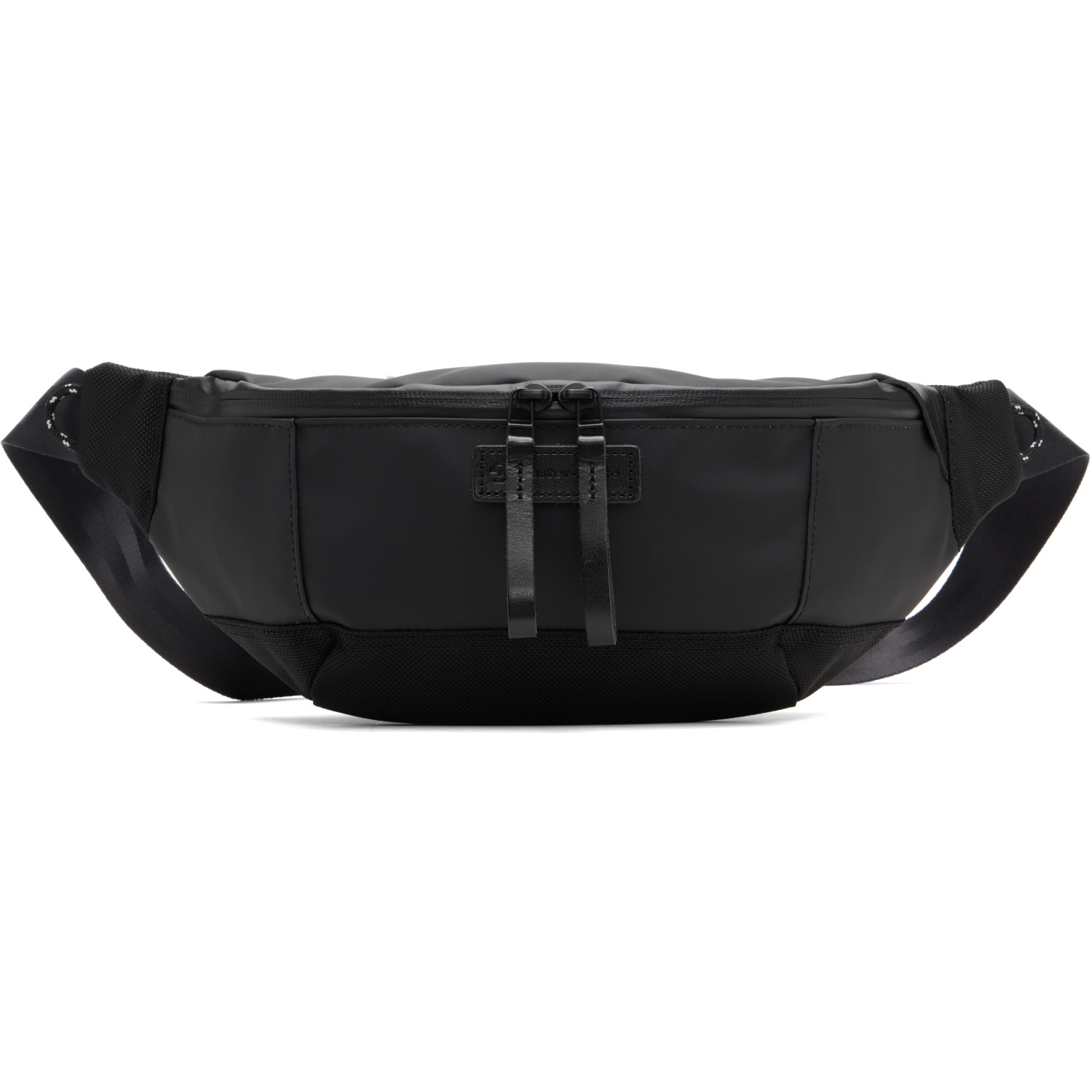master-piece Black Slick Waist Belt Bag