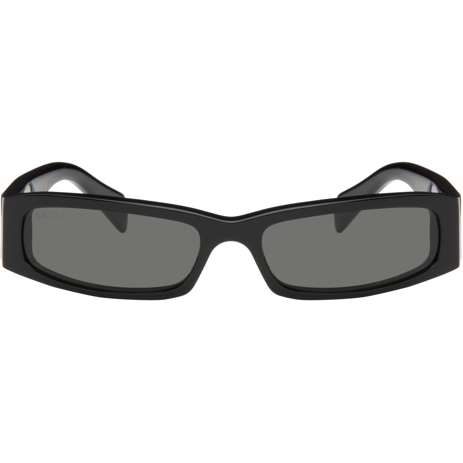Gucci Black Rectangular Squared Sunglasses