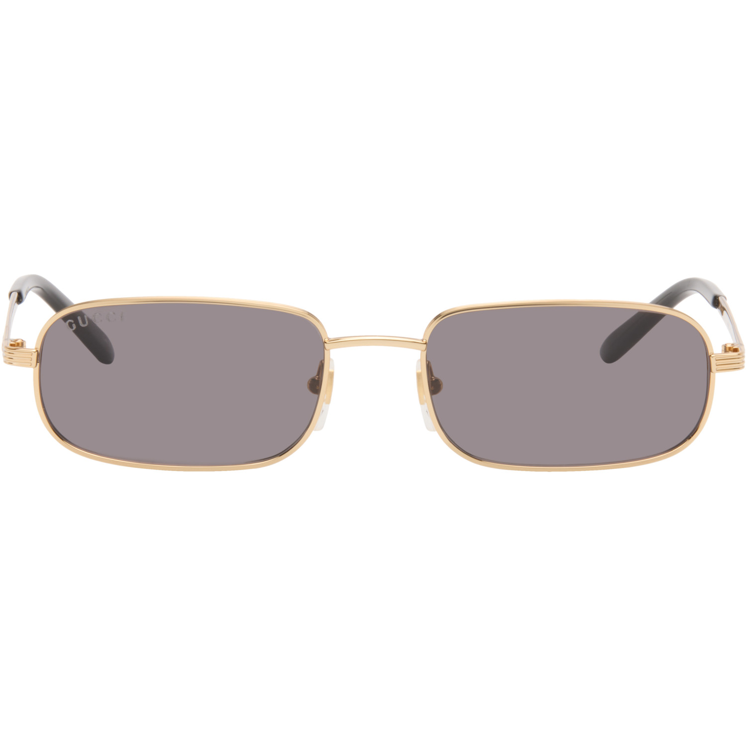 Gucci Gold Rectangular Sunglasses