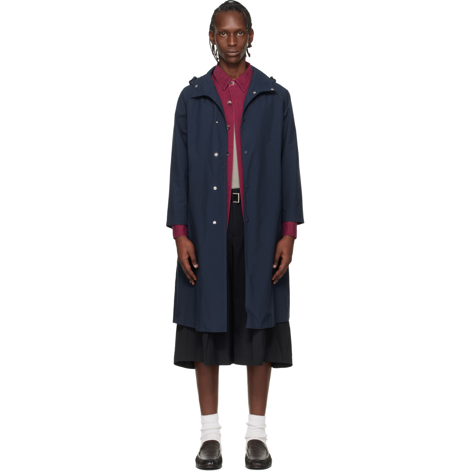 nanamica Navy 2L Nylon GORE-TEX Hooded Coat