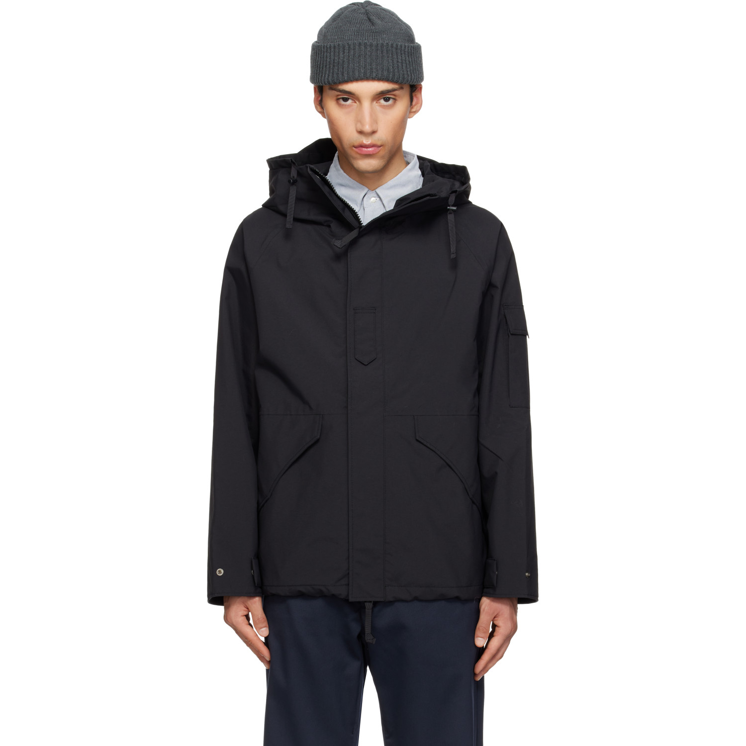 nanamica Black 2L Nylon GORE-TEX Cruiser Jacket