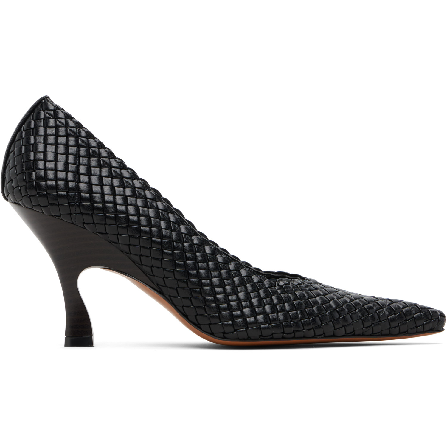 Stella McCartney Black Elsa 90 Woven Heels