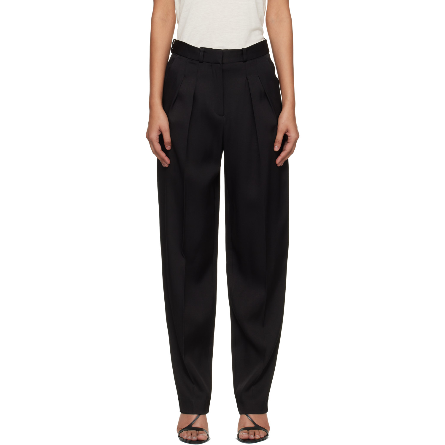 Loulou de Saison Black Alio Pleated Trousers