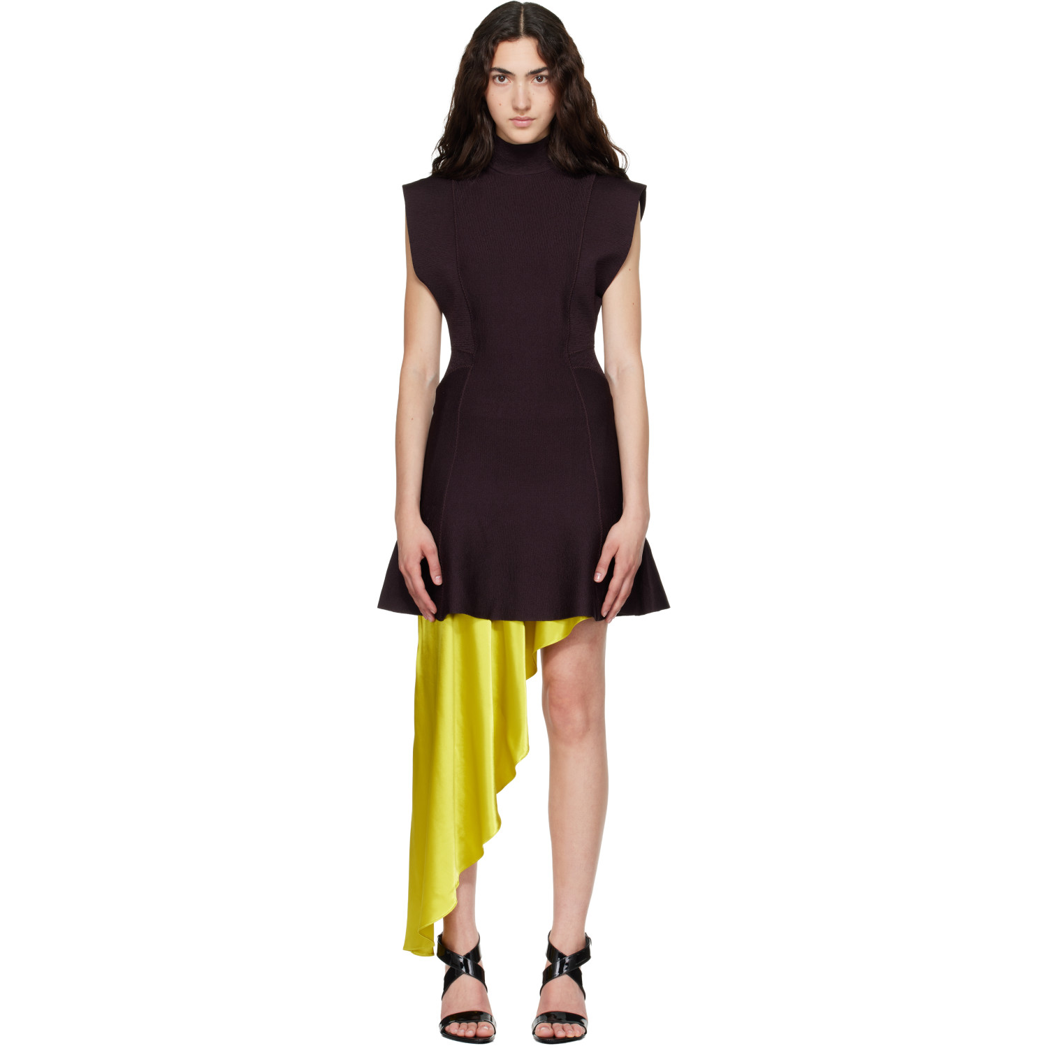 ALAÏA Burgundy Silk Knit Minidress