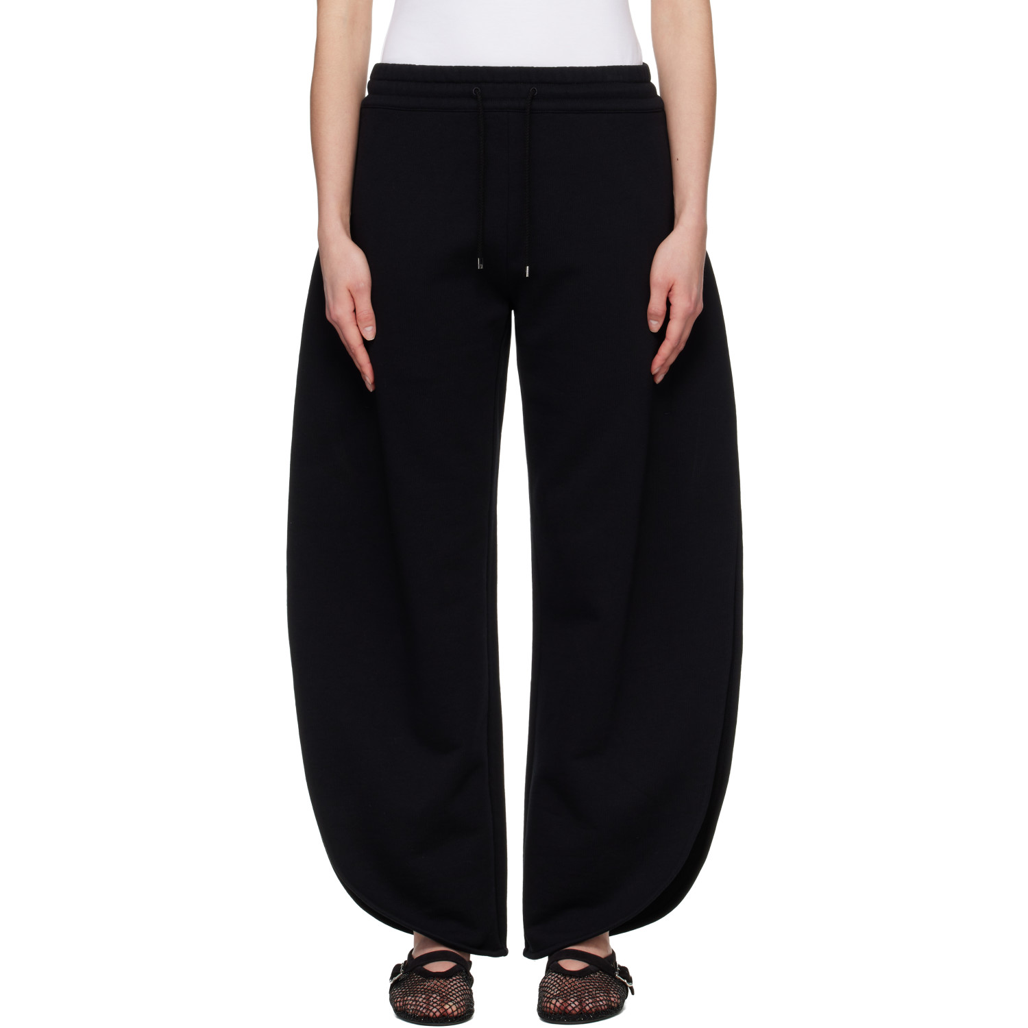 ALAÏA Black Petal Fleece Sweatpants
