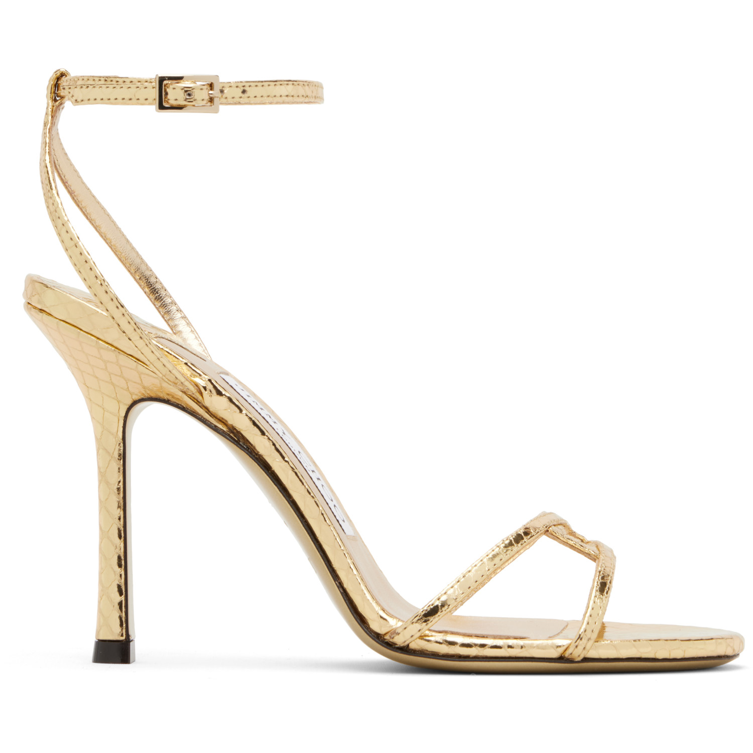 Jimmy Choo Gold Leo 100 Candy Wrap Heeled Sandals
