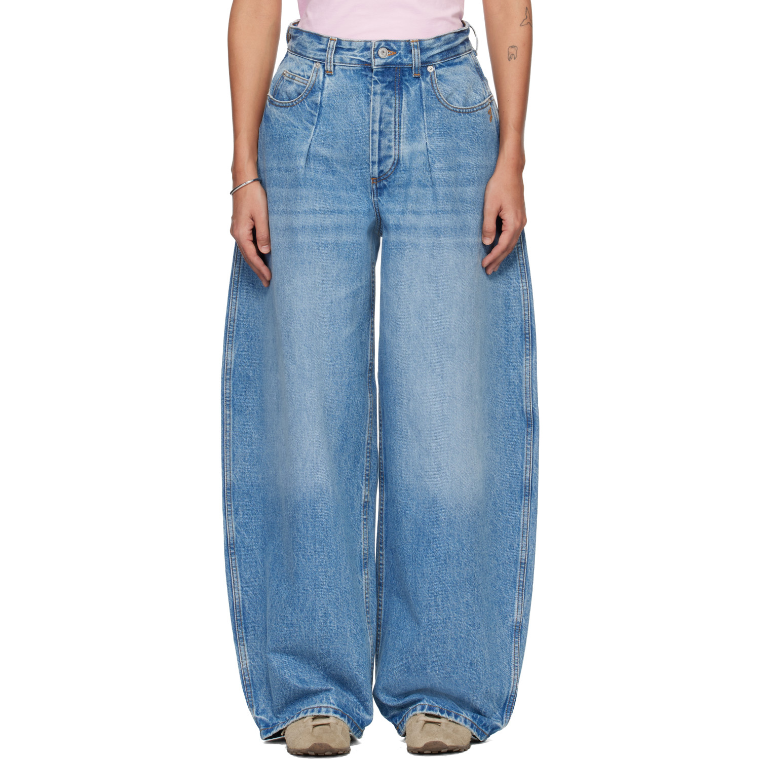JACQUEMUS Blue 'The Ovalo de-Nîmes denim' Jeans