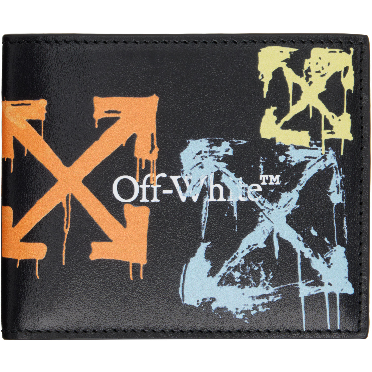 Off-White Black Bookish Arrow Spray Bifold Wallet