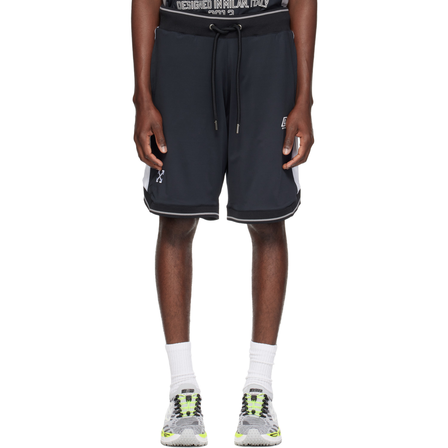 Off-White Black OWR Team Soccer Shorts