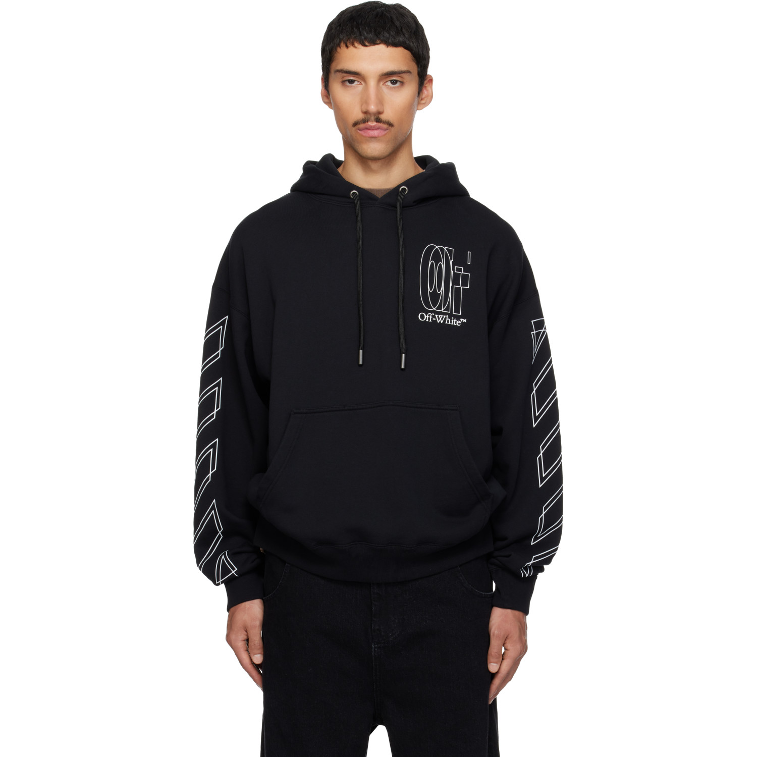 Off-White Black Big Double Arrow Skate Hoodie