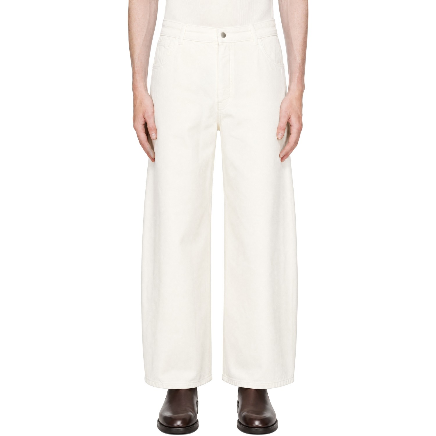 Studio Nicholson Off-White Paolo Wide Leg Jeans