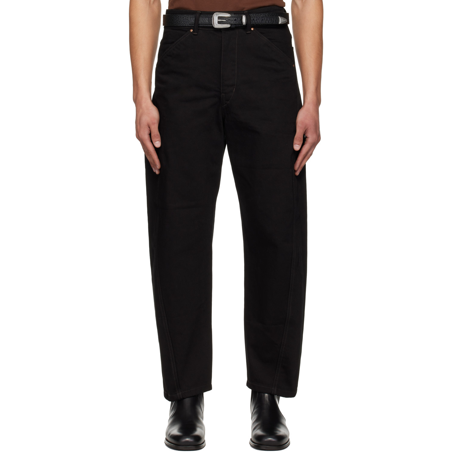 LEMAIRE Black Twisted Workwear Jeans