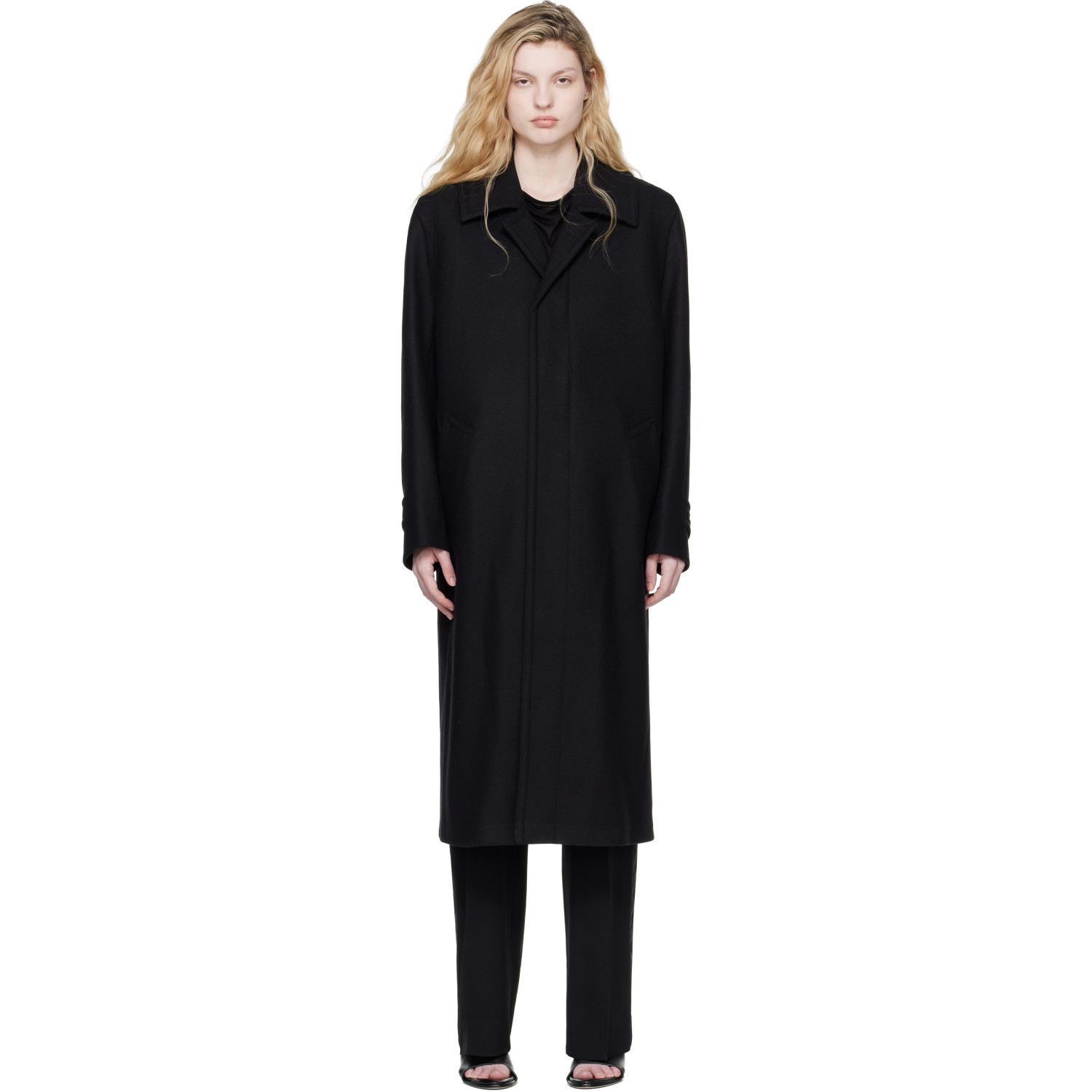 Rier Black Classic Loden Coat