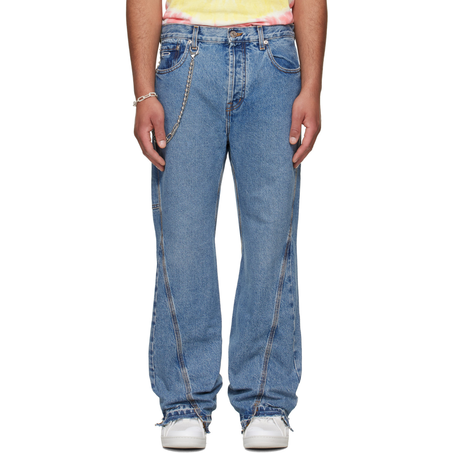 Gallery Dept. Blue Twisted Wide Leg Jeans
