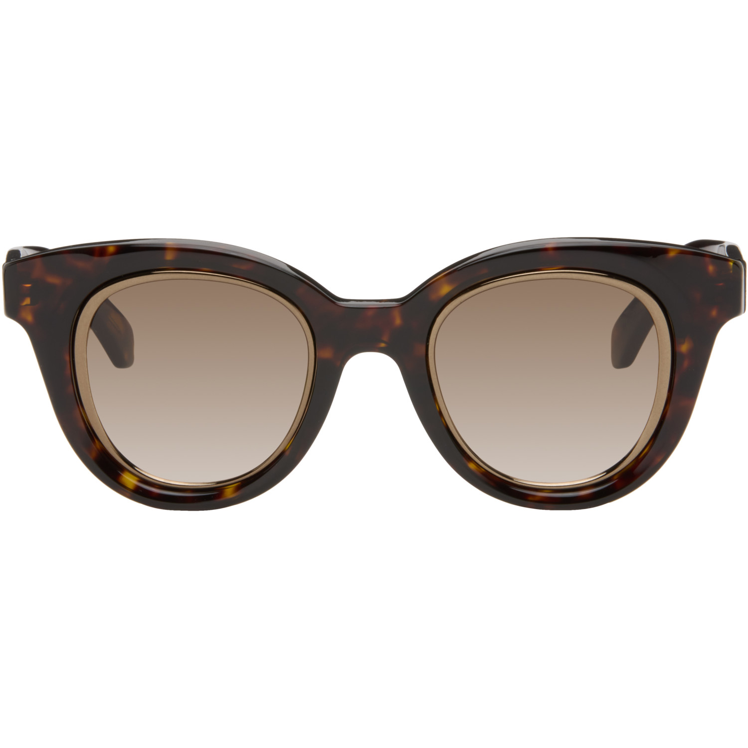LOEWE Brown Mini Anagram Butterfly Sunglasses