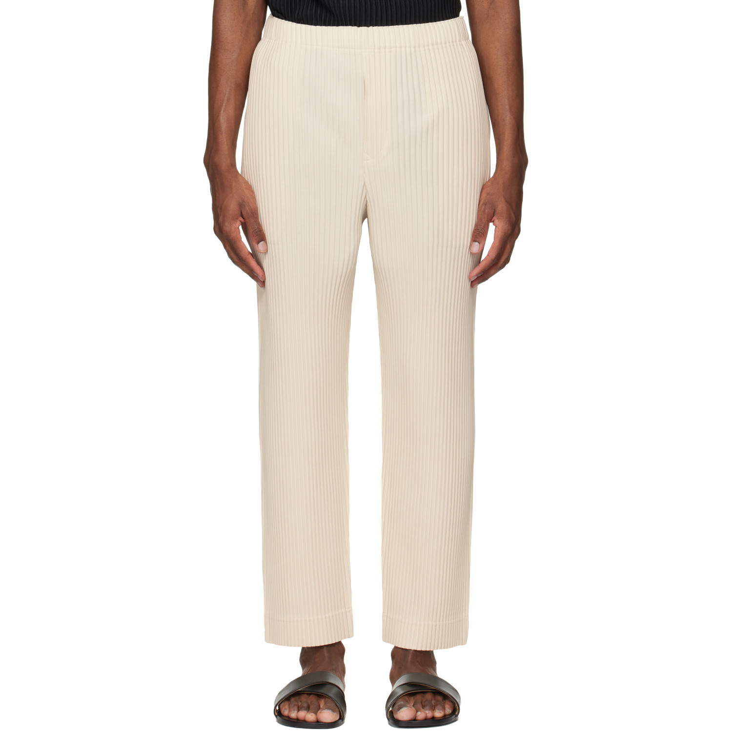 HOMME PLISSÉ ISSEY MIYAKE Beige Monthly Colors March Trousers