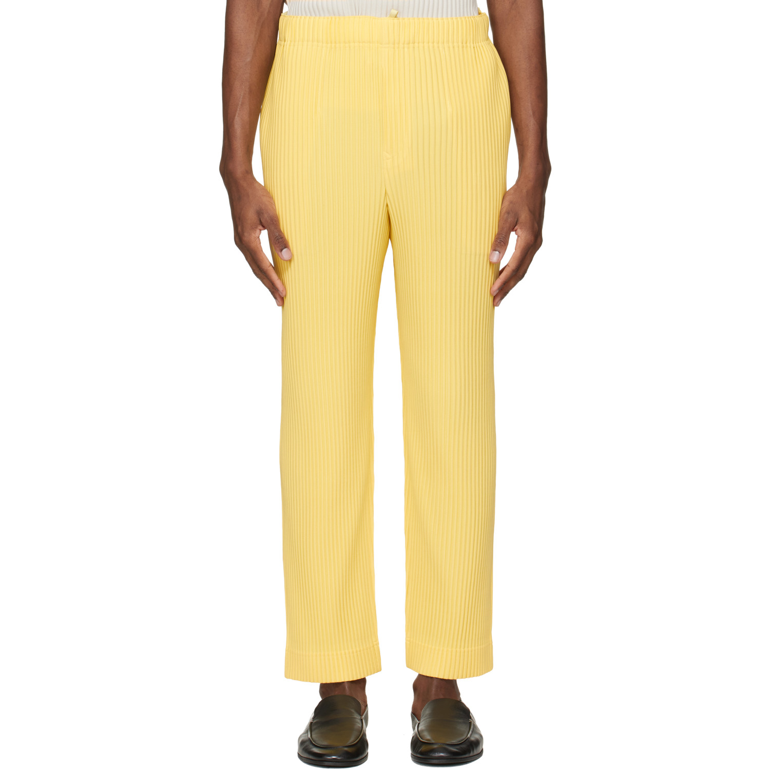 HOMME PLISSÉ ISSEY MIYAKE Yellow Monthly Colors March Trousers