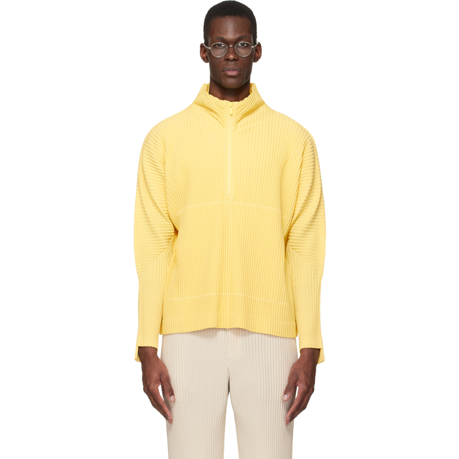 HOMME PLISSÉ ISSEY MIYAKE Yellow Monthly Colors March Sweater