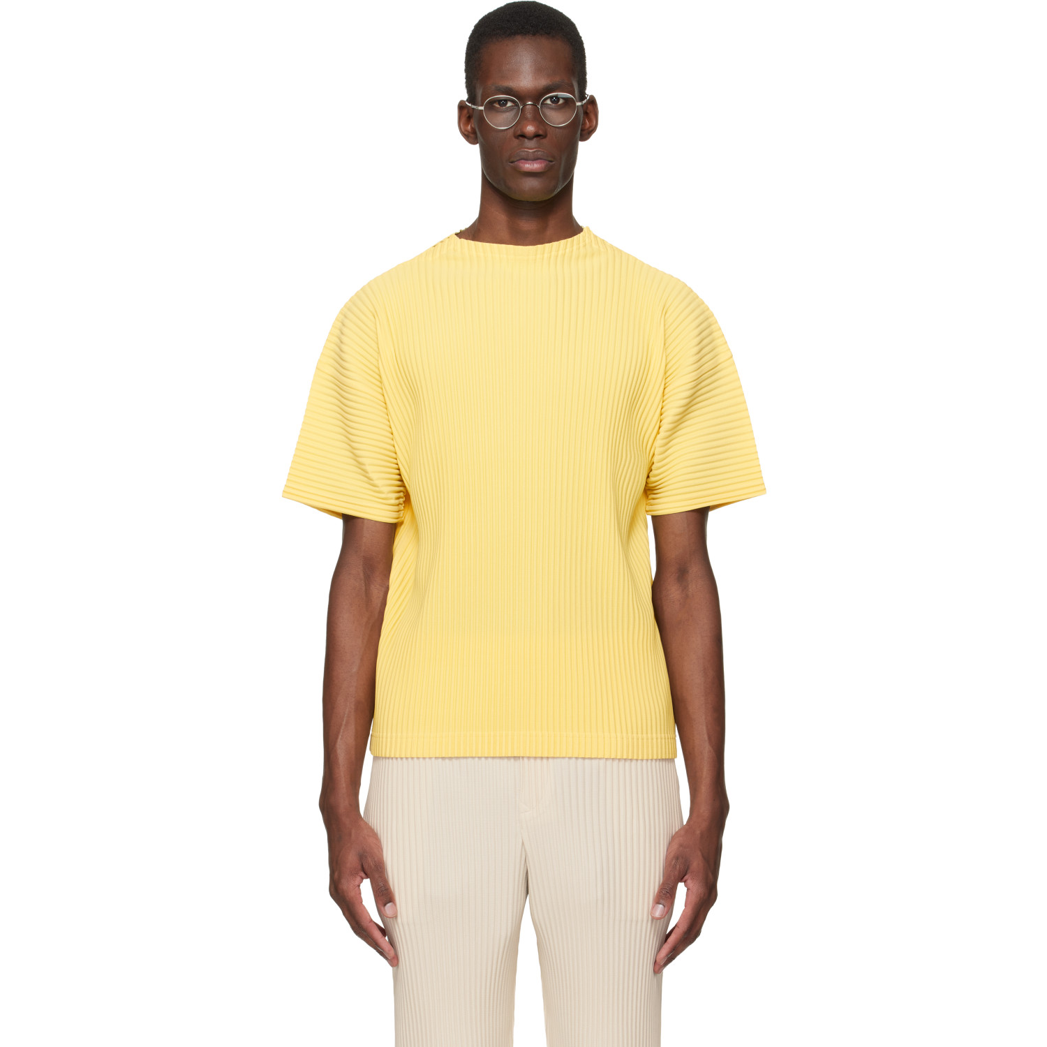 HOMME PLISSÉ ISSEY MIYAKE Yellow Monthly Colors March T-shirt