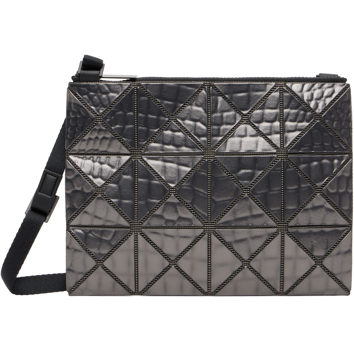 BAO BAO ISSEY MIYAKE Gunmetal Meta Kaiju Crossbody Bag