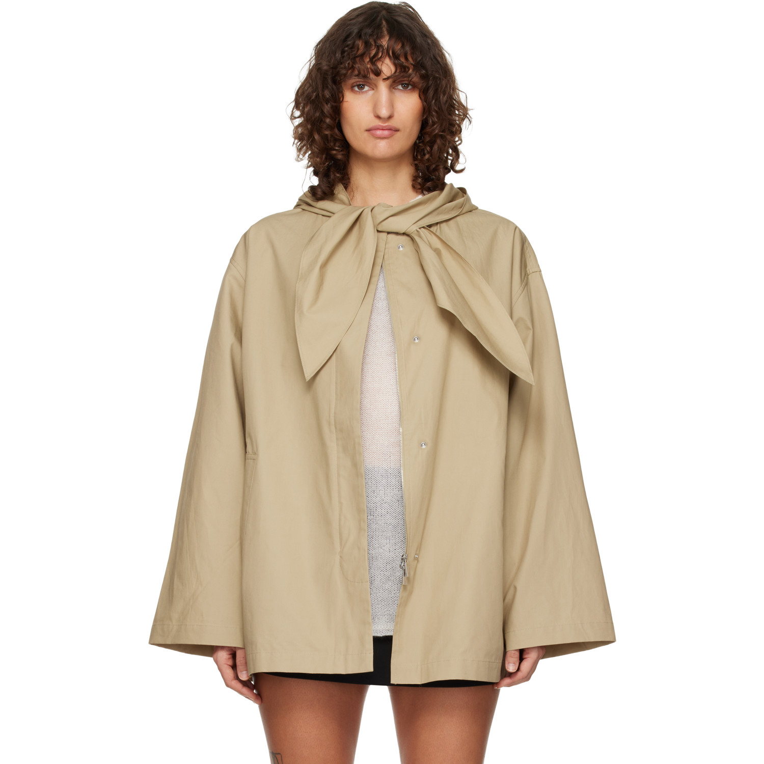 TOTEME Beige Technical Scarf Jacket