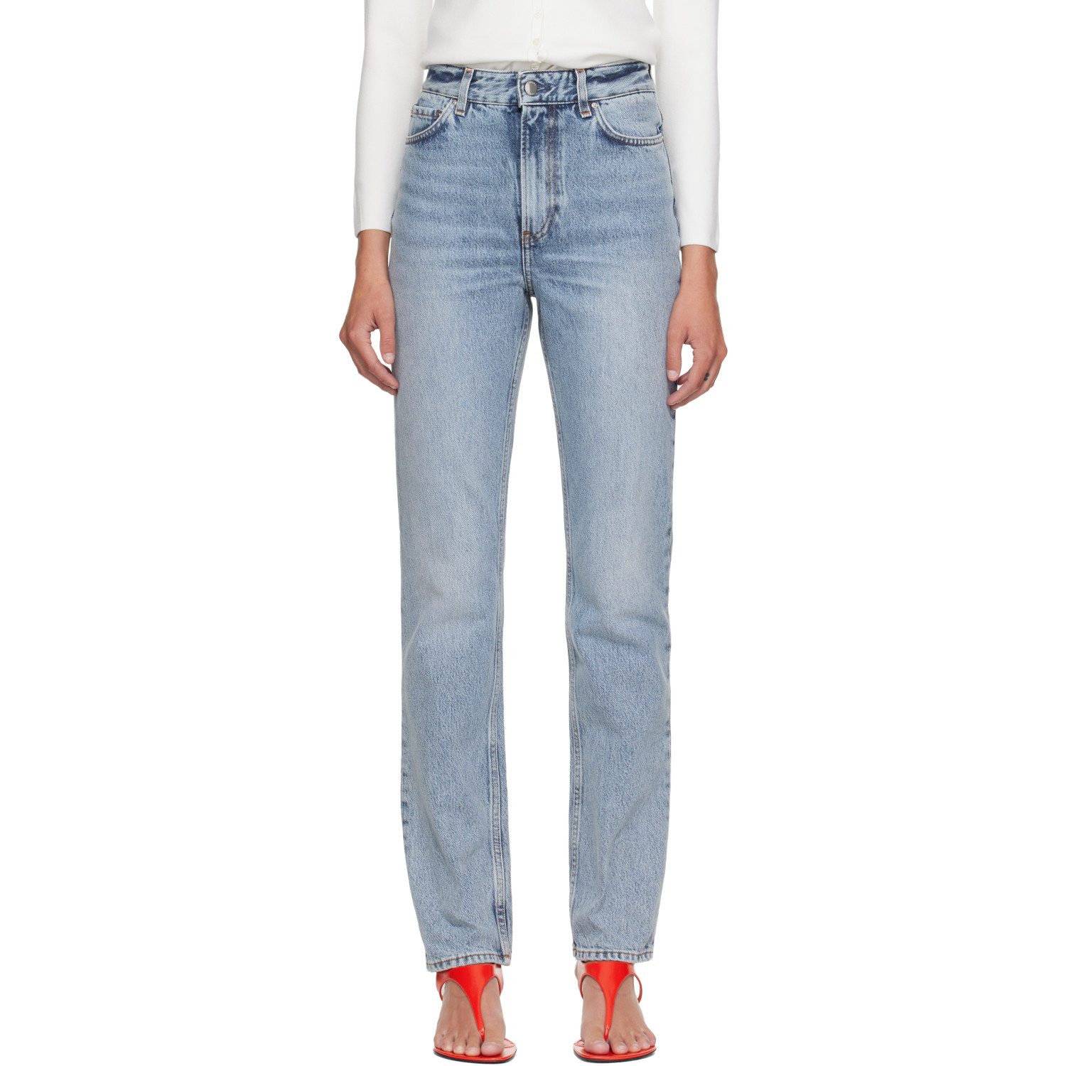 TOTEME Blue High Slim Jeans
