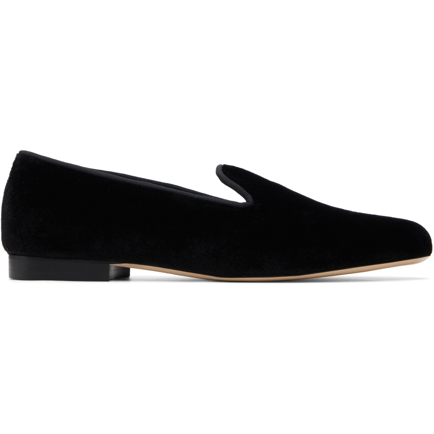 TOTEME Black Velvet Loafers