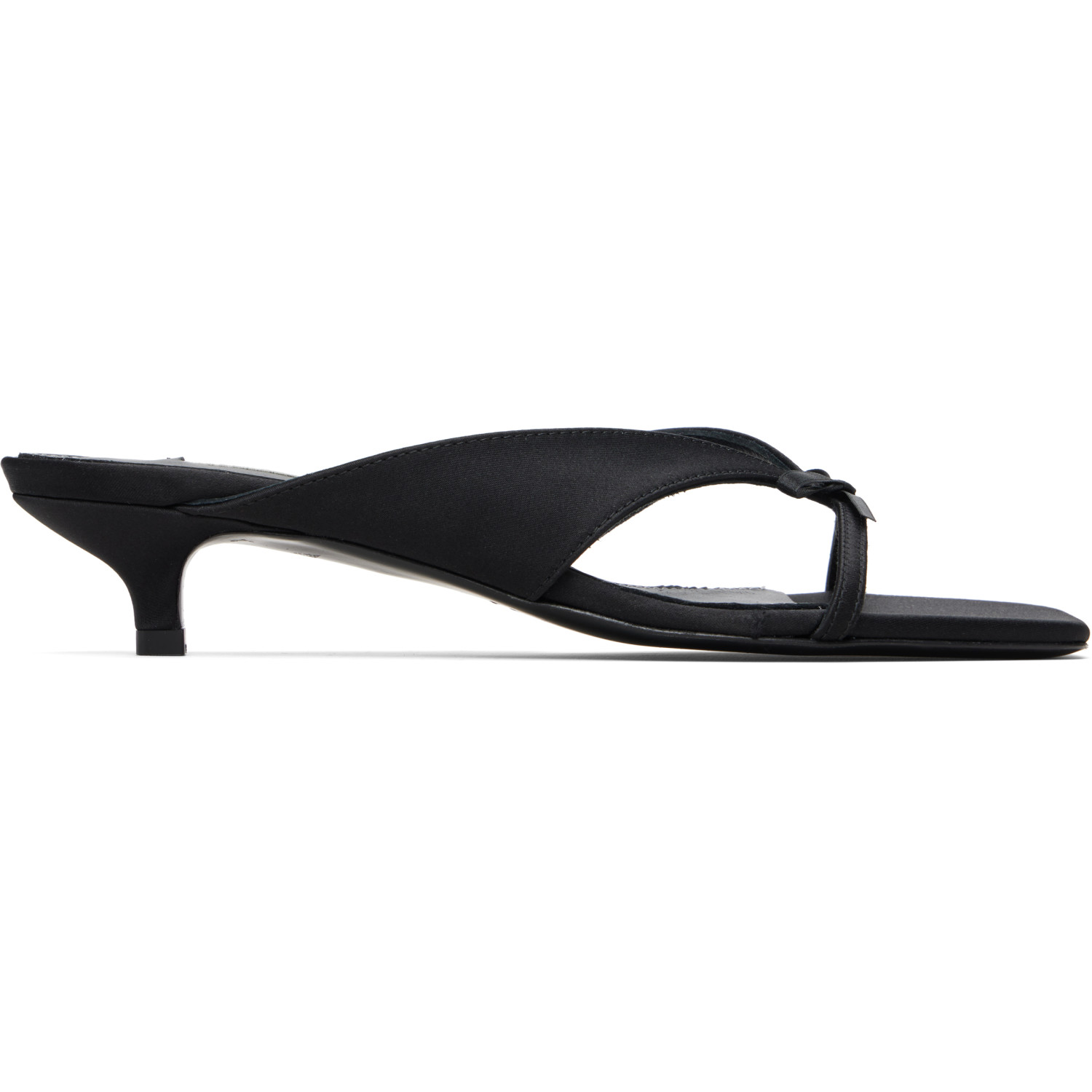 TOTEME Black Bow Satin Sandals