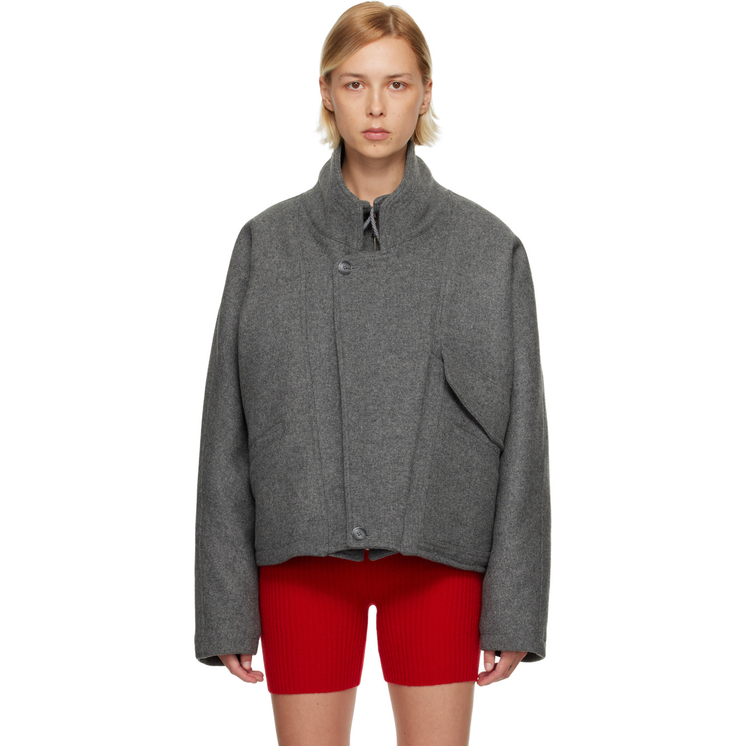 Maryam Nassir Zadeh Gray Augusta Jacket