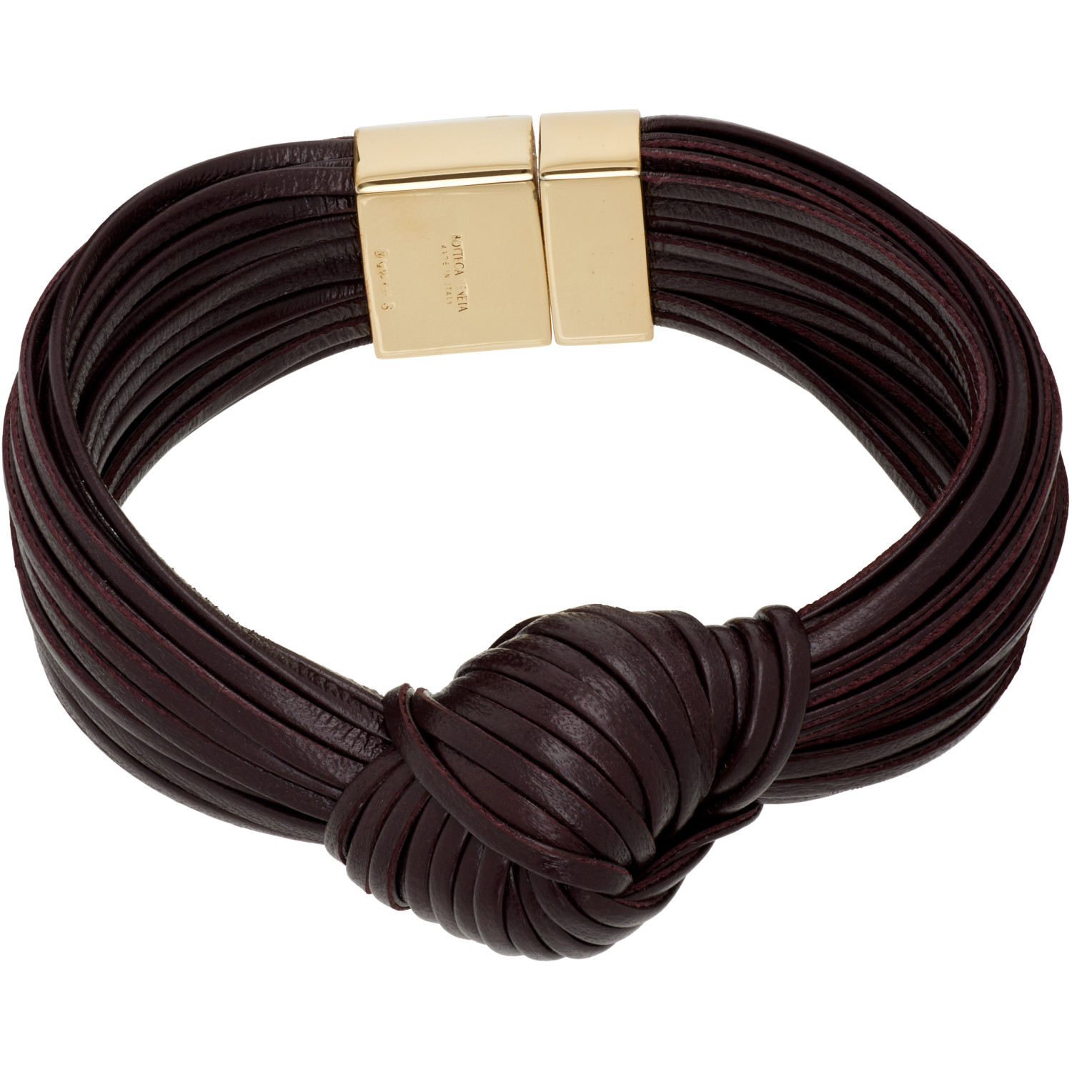 Bottega Veneta Knot Leather Bracelet