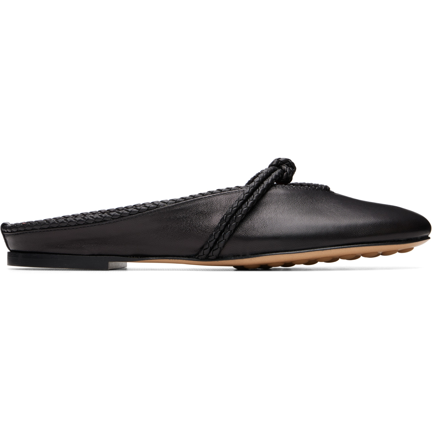 Bottega Veneta Black Rosa Mary-Jane Ballerina Flats