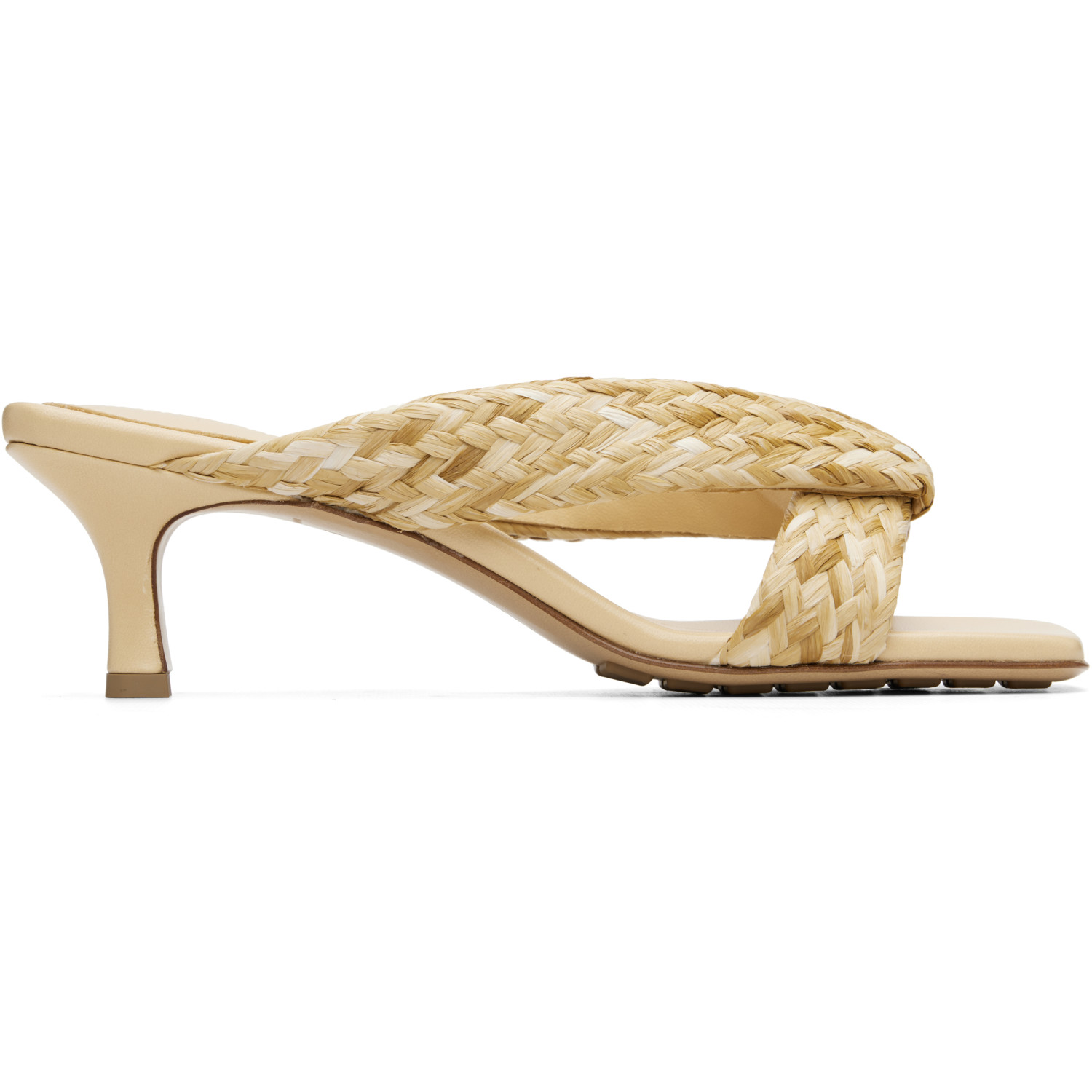 Bottega Veneta Beige Riva Heeled Sandals