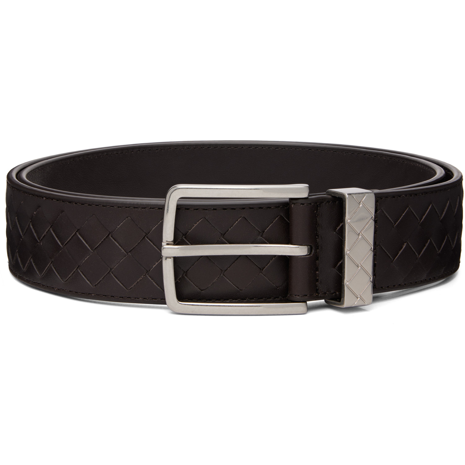 Bottega Veneta Brown Intrecciato Belt