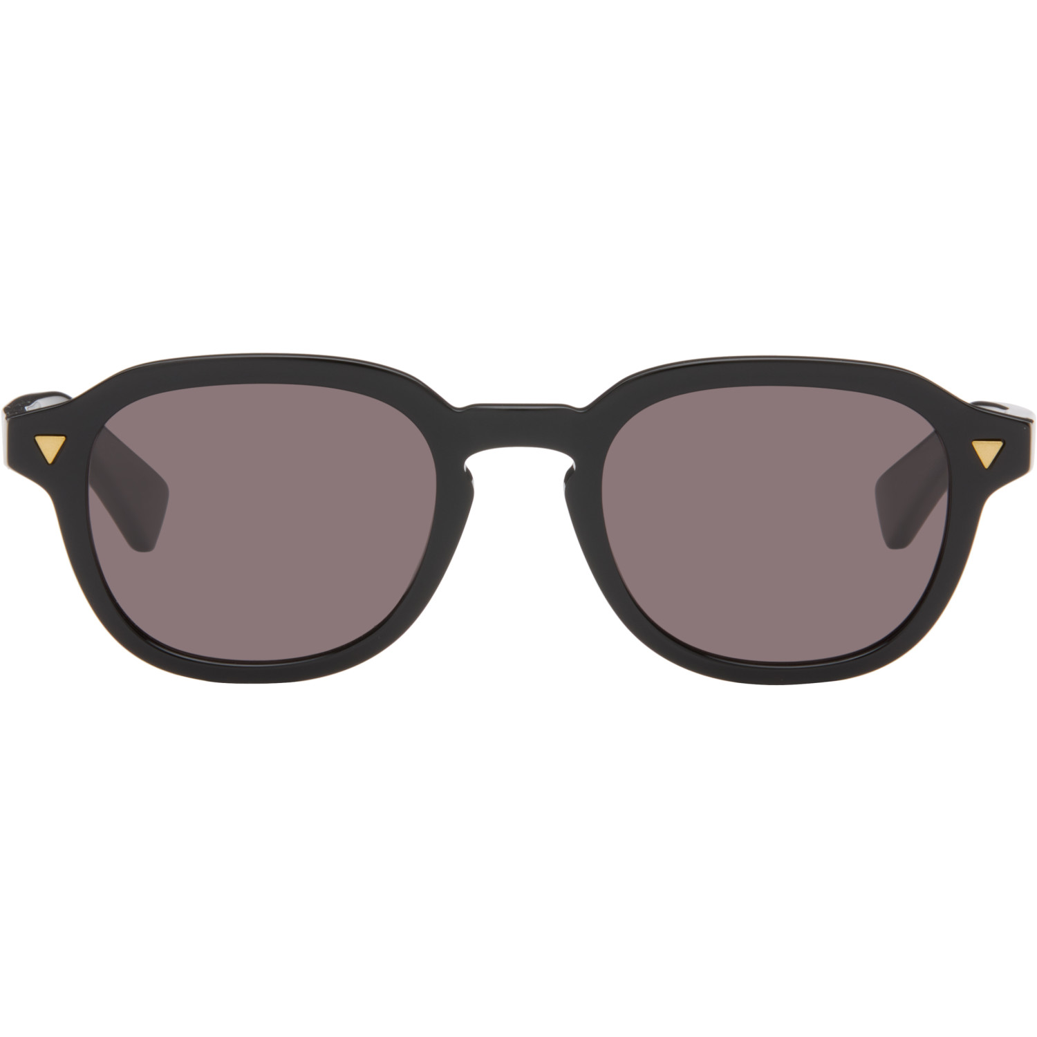 Bottega Veneta Black Soft Recycled Acetate Panthos Sunglasses