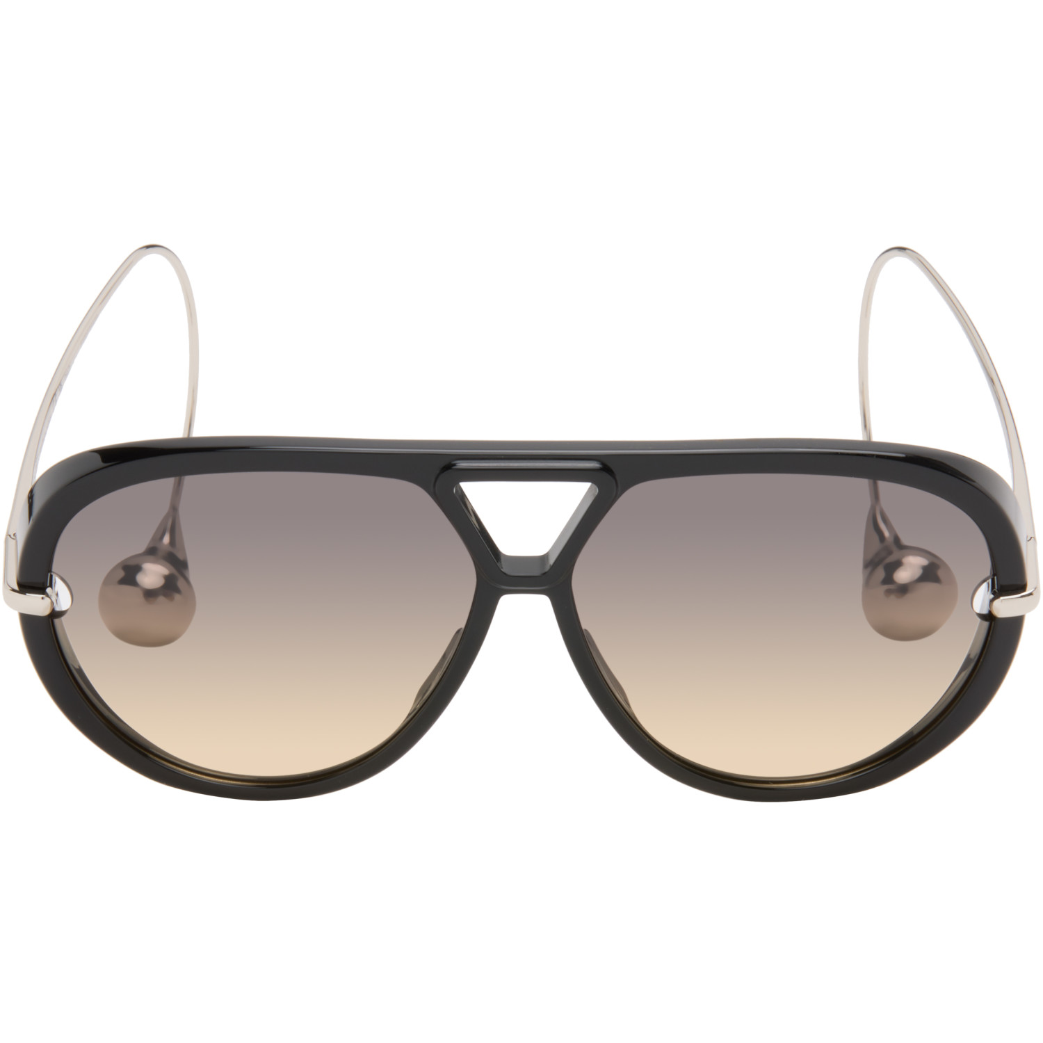 Bottega Veneta Black Drop Aviator Sunglasses