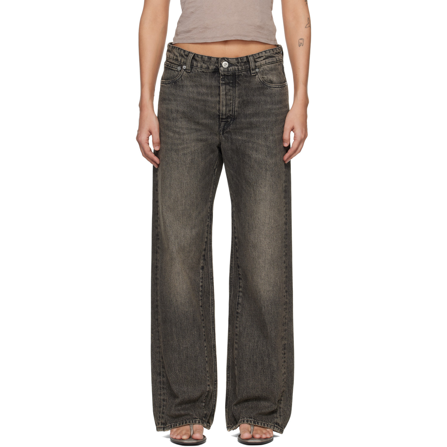 OUR LEGACY Gray Treble Cut Jeans
