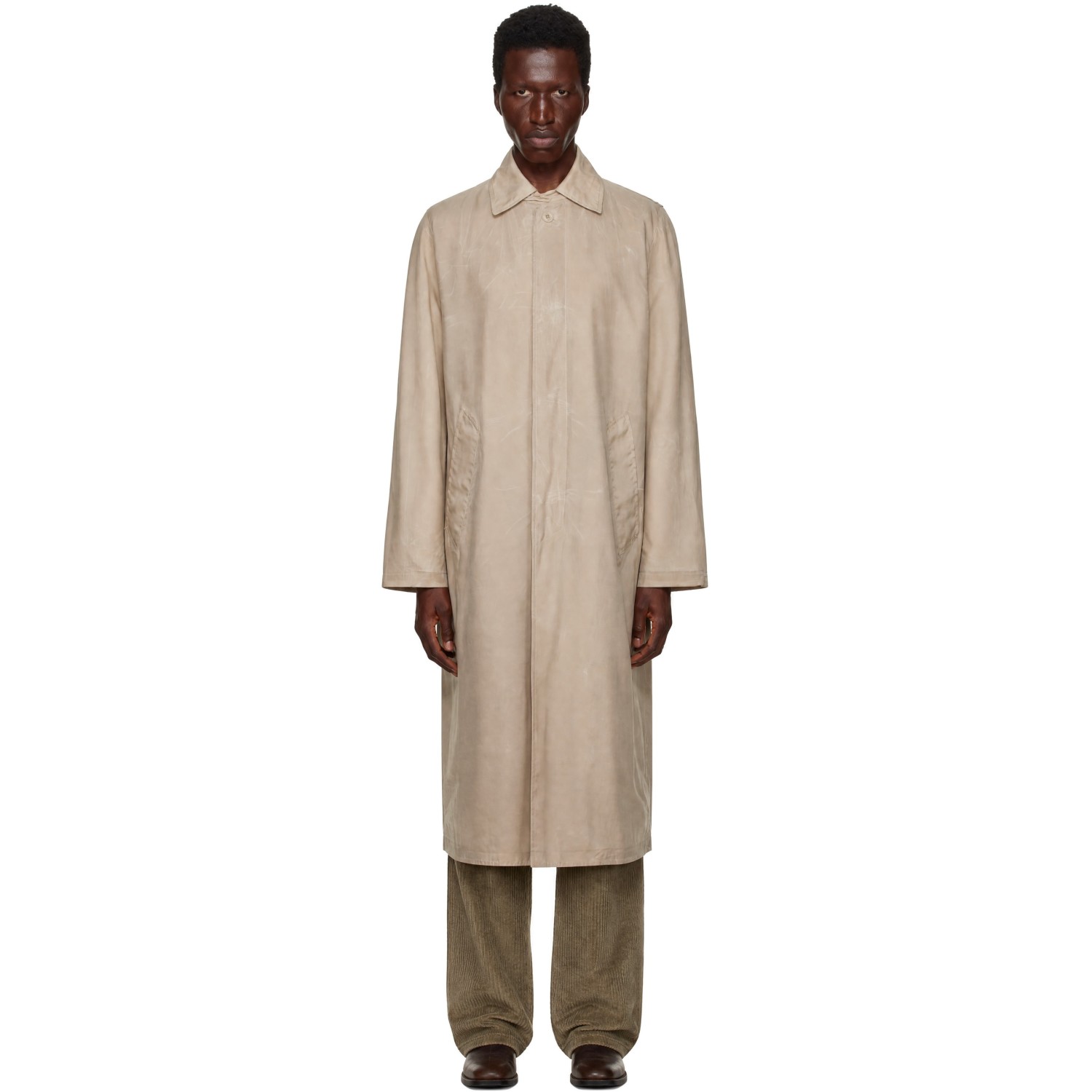 OUR LEGACY Beige Cloak Car Coat