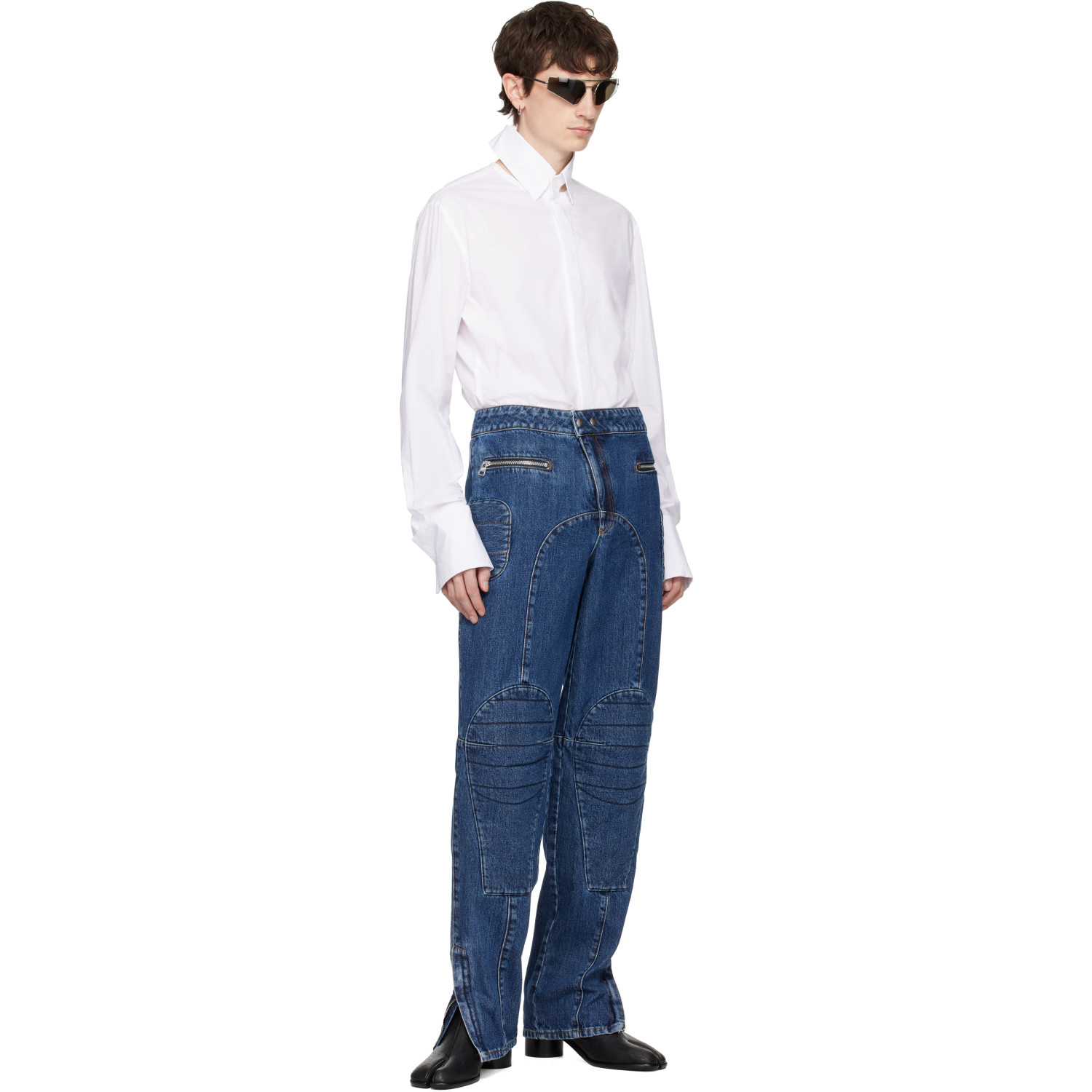 JEAN PAUL GAULTIER 블루 패치워크 진
