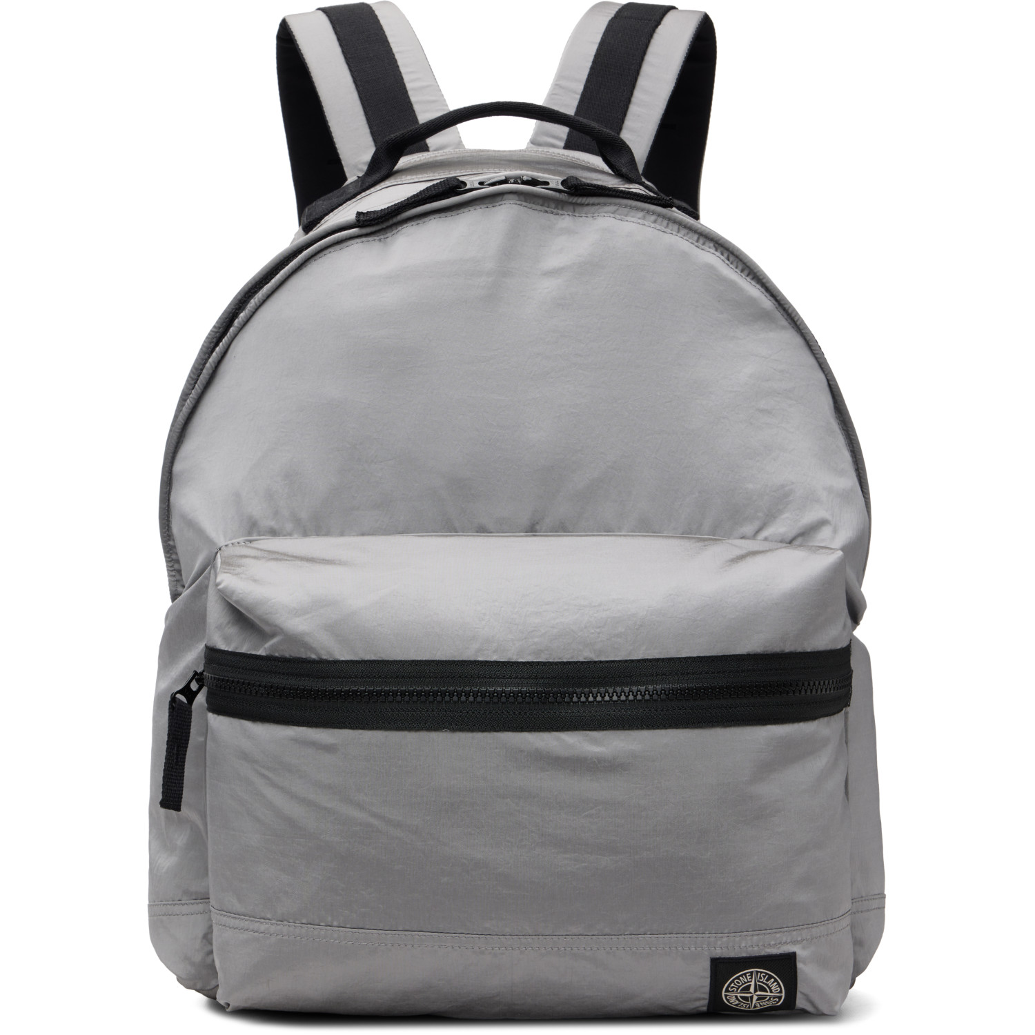 Stone Island Gray 9200010 Coated Nylon Metal ECONYL Backpack