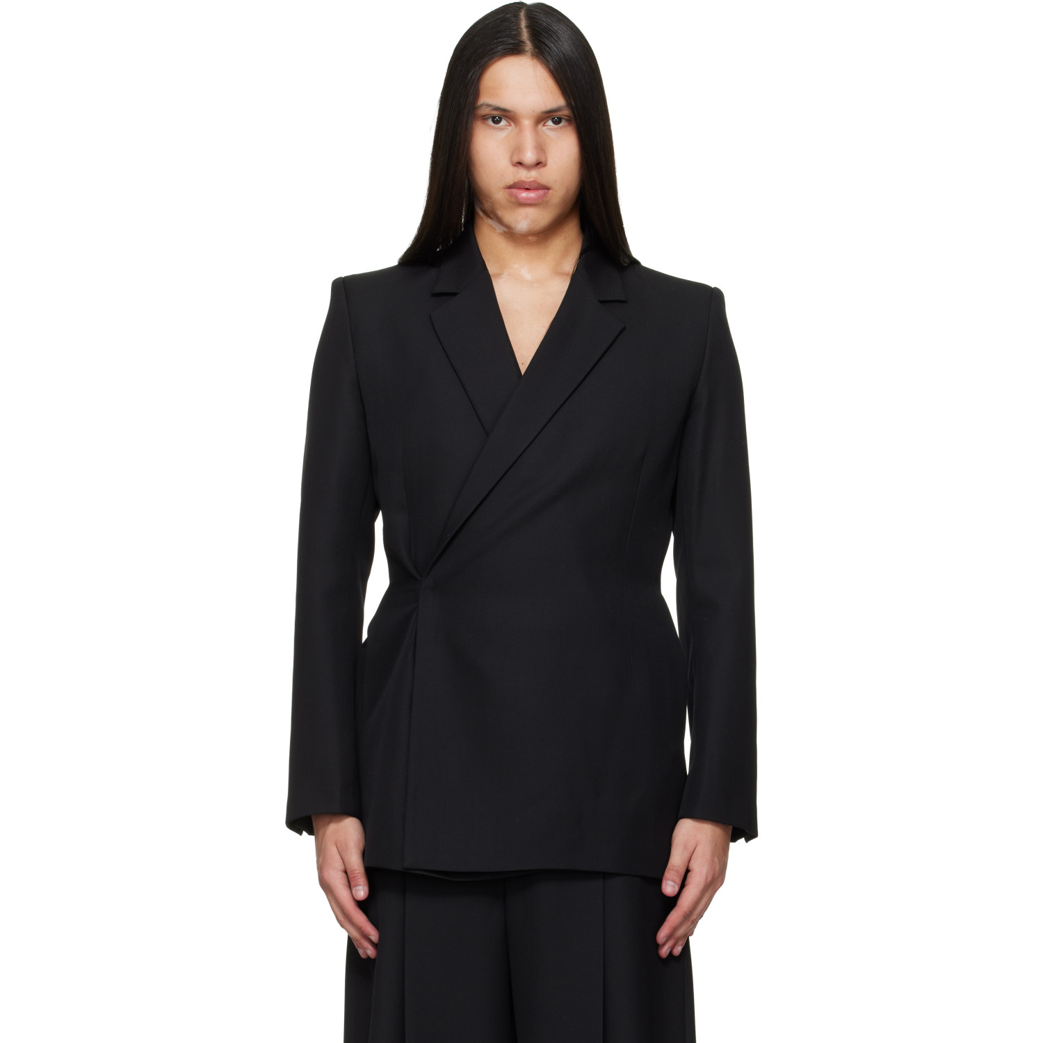 EGONlab Black Egonic Double Breasted Blazer