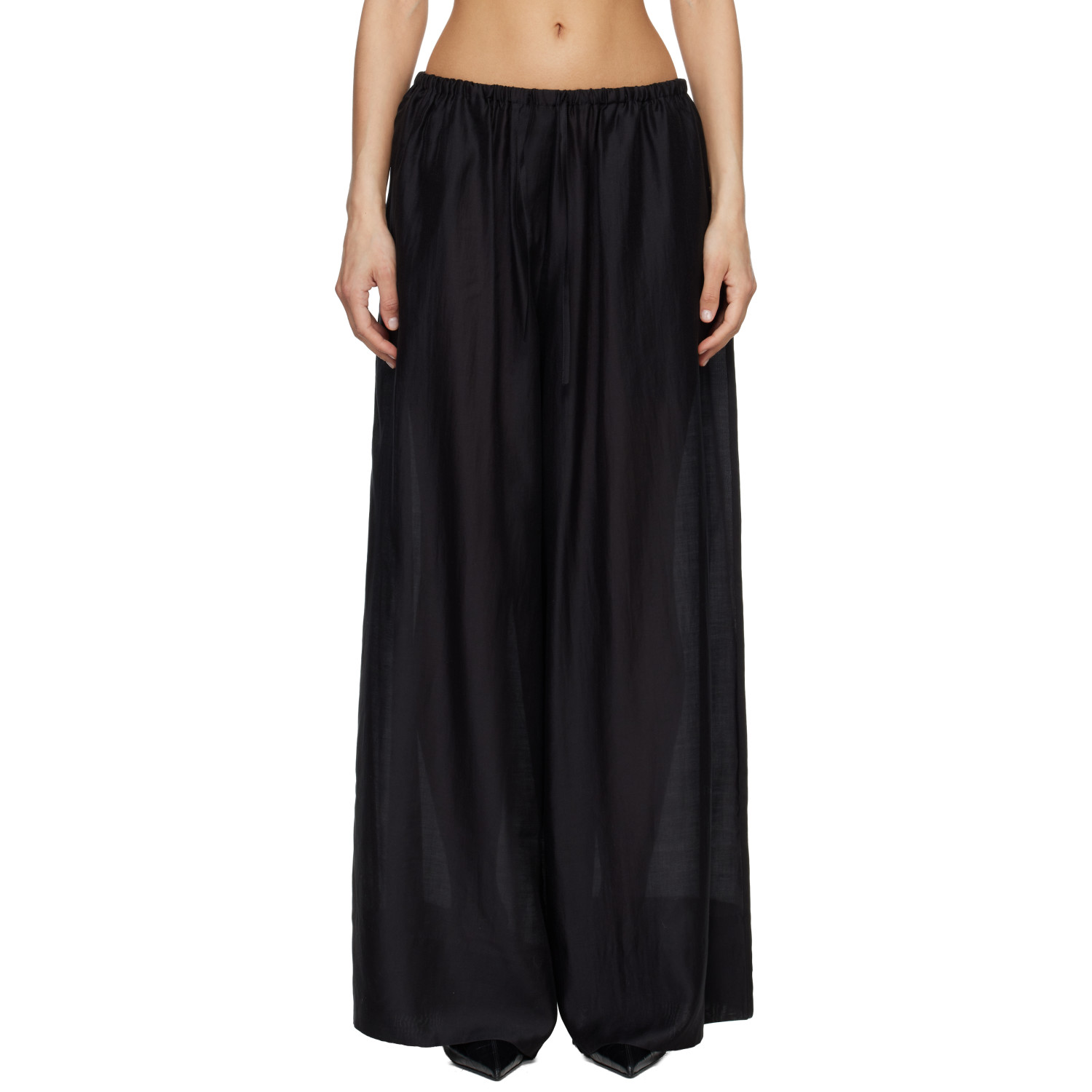 Entire Studios Black Vento Wide Leg Trousers