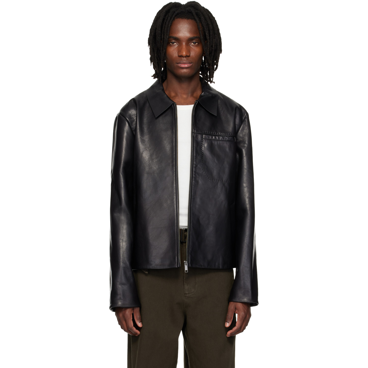 Entire Studios Black Corehide Leather Jacket