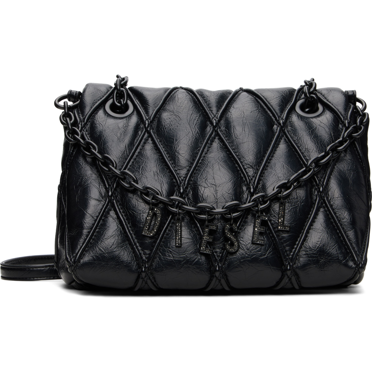 Diesel Black Charm-D Shoulder Bag